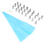 24PCS Piping Tips Stainless Steel Icing Piping Tip DIY Piping Nozzle Cake Baking Tool for KitchenBlue