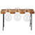 Desktop Glass Planter Wooden Stand Bulb Glass Vase Hydroponics Plant Planter for Home Office Garden3 Bottle