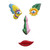Tree Faces Decor Outdoor Cute Colorful Butterfly Funny Resin Tree Decorations for Garden Yard