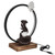 USB Buddha Hand Incense Burner LED Backflow Incense Burner Incense Holder Ornament for Home DecorationWhite Pond Lily