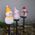 Solar Christmas Snowman Ground Inserted Lamp Outdoor Garden Decoration Landscape LED Lawn Lamp Yellow/Red/Purple/Blue