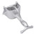 Manual Juice Squeezer Aluminum Alloy Portable Orange Lemon Squeezer Fruit Presser with 2 Funnel Silver