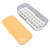 Ice Cube Moulds Kit Household 24 Grids Silicone Freezer Ice Cube Tray with Lid for Kitchen Yellow