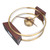 Modern 68LED Table Clock Wrought Iron Desktop Clock Bedside Clock for Home Decoration 100‑240VUS Plug