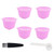 Reusable Capsules Set Refillable Coffee Filter Cup Pod for DOLCE GUSTO Coffee Machine(Purple 5 Capsules1 Spoon 1 Brush)