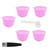 Reusable Capsules Set Refillable Coffee Filter Cup Pod for DOLCE GUSTO Coffee Machine(Purple 5 Capsules1 Spoon 1 Brush)