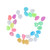 Outdoor Luminous Stones Colorful Fluorescent Luminous Pebbles for Dark Garden Courtyard Walkway Garden Trails 100 / Bag Color Mixed
