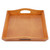 Wooden Serving Tray Plate for Tea Set Fruits Candies Food Towel (Dark Color)