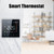 Smart Thermostat 3A Digital Programmable LCD Display Touchscreen Underfloor Heating Temperature Controller Digital Intelligent Wall Thermostat for Water Heating