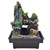 Resin Desktop Fountain Indoor Waterfall Fountain Desktop Rockery Ornament with Atomizer for Home OfficeEU Plug 220V