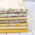 7pcs 25*25cm Cotton Fabric DIY Assorted Squares Pre Cut Bedding Suite Quarters Bundle (Yellow)