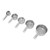 5PCS Measuring Cups Set Stainless Steel Measuring Cup Kit Easy to Clean Stackable Kitchen Gadgets for Baking Cooking