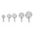 5PCS Measuring Cups Set Stainless Steel Measuring Cup Kit Easy to Clean Stackable Kitchen Gadgets for Baking Cooking