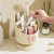 Cosmetic Storage Bucket Large Capacity Compartmentalized Plastic Makeup Organizer for Lipstick Eyeshadow