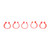 100pcs Poultry Feet Rings PP Plastic Reusable Chicken Duck Goose Leg Bands for Identification Red 25mm/1in