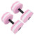 2Pcs High Density EVA Foam Dumbbell Set Aquatic Exercise Dumbbells for Men Women Indoor Swimming Pools Aerobic Fitness Rehabilitation Training Diamond Shaped Pink White Pink