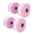 2Pcs High Density EVA Foam Dumbbell Set Aquatic Exercise Dumbbells for Men Women Indoor Swimming Pools Aerobic Fitness Rehabilitation Training Diamond Shaped Pink White Pink