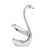 Swan Shaped Stainless Steel Kitchen Coffee Tableware Set Fork Spoon Stand Holder Heart shaped