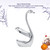 Swan Shaped Stainless Steel Kitchen Coffee Tableware Set Fork Spoon Stand Holder Heart shaped