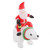 Inflatable Santa Ride Bear Waterproof Fade Resistant LED Blow Up Christmas Decoration for Lawn Garden Yard 100‑240V UK Plug