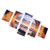 5PCS Frameless Canvas Painting Seaport Pattern Wall Art Picture for Living Room Home Decoration