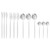 12Pcs Tableware Set Spoons Knives Forks Glossy 410 Stainless Steel Cutlery Set for Home Restaurant Silver
