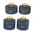 Bento Lunch Box Round with Lid Bag Leakage Proof Stainless Steel Safe Large Capacity Easy Clean Lunch Container for Office 4 Insulated Box