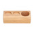 3‑Holes Coffee Filter Tamper Holder Stand Tamping Station Coffee Portafilter Rack Wood Color