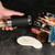Homgeek Portable Automatic Electric Gravity Pepper Grinder Blue LED Light Salt Mill Muller BPA Free Kitchen Seasoning Grinding Tool Black