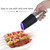 Homgeek Portable Automatic Electric Gravity Pepper Grinder Blue LED Light Salt Mill Muller BPA Free Kitchen Seasoning Grinding Tool Black