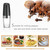 Homgeek Portable Automatic Electric Gravity Pepper Grinder Blue LED Light Salt Mill Muller BPA Free Kitchen Seasoning Grinding Tool Black