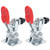2 Set Toggle Clamp Quick Release Horizontal Clamp Anti Slip Hand Tool for Woodworking