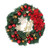 Christmas Wreath Snow Pine Cone Xmas Ball Wreath for Indoor Outdoor Holiday Decorations