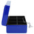 6in Mini Portable Cash Box Lockable Security Money Safe Box with Key Lock Home Office UseBlue