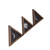 3Pcs Rustic Wall Moon Phase Decor Traingular Wall Decoration for Bedroom Living Room