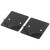 2Pcs Shower Curtain Rod Holder Square End Wall Mount Retainer Bathroom Accessories Black