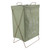 Collapsible Metal X Frame Laundry Hamper Waterproof Multifunctional Foldable Laundry Basket with Bag for Dorm Apartment Green L