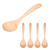 5Pcs Soup Spoon Long Handle Household Wooden Cooking Spoon for Home Kitchen Restaurant