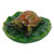 Garden Animals Statues Cute Vivid Synthetic Resin Outdoor Garden Animal Figurines for Patio Terrace Home Office Space Lotus Leaf Tortoise