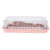 Stainless Steel Butter Cutter Container Butter Storage Box with Transparent Cover for KitchenPink Chassis