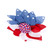Decorative Wreath Artificial Cloth Dress Up Shop Window Decoration Wreath for Independence Day Family Holiday