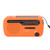 Hand Crank Radio AM FM SW1 SW2 Solar Emergency Weather Radio with LED Flashlight for Outdoor Camping Orange