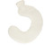 U Shaped Hot Water Bottle Warm Neck Soft Rubber Hot Water Bag with Detachable Cloth Cover Beige