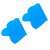 2pcs Children Cloud Shape Placemat Silicone Waterproof Heat Insulation Feeding Plate PlacematBlue