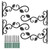 4Pcs Wall-mounted Iron Hooks Plant Holder Decorative Hook for Bird Feeder Flower Pot Lantern Wind Chime