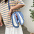 Rabbit Ear Crossbody Bag Summer Oxford Cloth Lovely Bowknot Crossbody Bag for Girls Blue