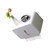 Wall Mounted Tissue Box Dual Paper Outlet Waterproof and Moistureproof Tissue Rack for Bathroom Grey