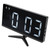 Borderless TV Shape Alarm Clock LED Display Multifunctional Mirror Clock for Home Office