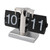 Retro Digital Flip Down Clock Battery Powered Flip Desk Clock with LED Ambient Light for Home Office Decor Black