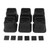 6 Sets 3in Furniture Risers Plastic Black Multifunction Bed Risers for Desk Sofa Chair Washing Machine